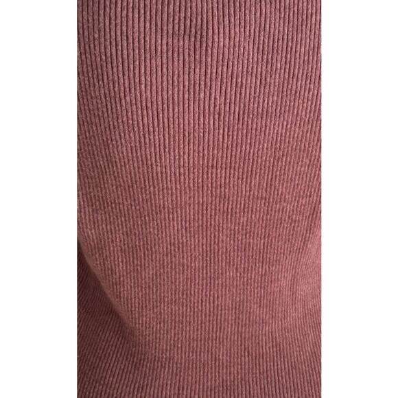 Maurices Small V Neck 3/4 Sleeve Rose Pink Ribbed Sweater Rayon Polyester - Picture 2 of 7
